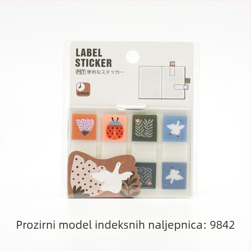 Prozirne PET bilježnice za indekse s oblicima životinja — ljepljive bilješke; IP prava: Nije ovlašteno