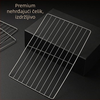 Nehrđajući čelična pravokutna rešetka za roštilj s nano premazom protiv prianjanja, otporna na hrđu, višenamjenska mreža