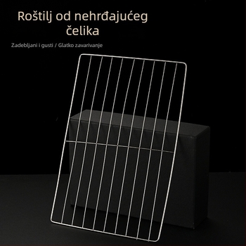 Nehrđajući čelična pravokutna rešetka za roštilj s nano premazom protiv prianjanja, otporna na hrđu, višenamjenska mreža