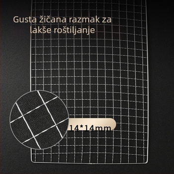 Nehrđajući čelična pravokutna rešetka za roštilj s nano premazom protiv prianjanja, otporna na hrđu, višenamjenska mreža