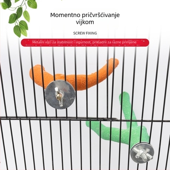 Igračka za ptice s štapićem za oštrenje kandži i ljestvicom za penjanje, Tiger Skin Peony dizajn; za odrasle ptice; bez uvoza