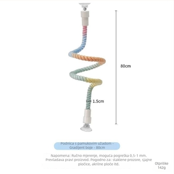 Igračka za penjanje papagaja od pamučne užadi s okretljivom ljestvicom – žvačkasta igračka za odrasle ptice