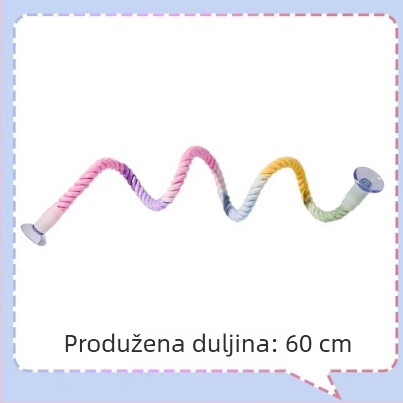 Igračka za penjanje papagaja od pamučne užadi s okretljivom ljestvicom – žvačkasta igračka za odrasle ptice