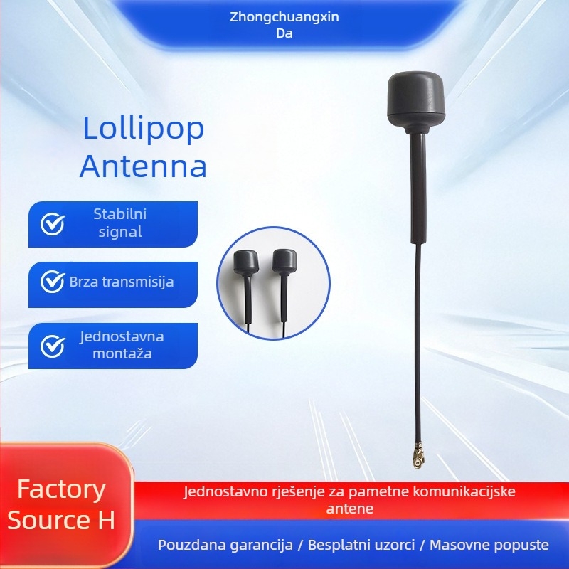 Lollipop antena za dronove — visok dobitak, protiv smetnji, omnidirekcijski pojačivač signala