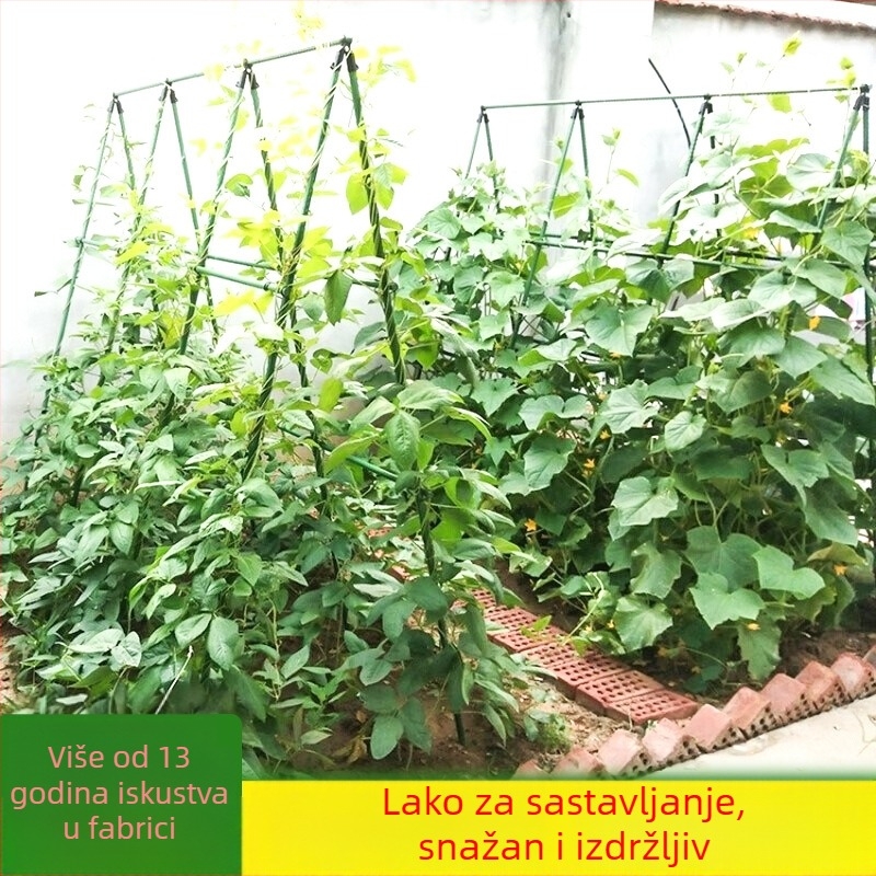 Domineering penjača pergola – okvir od plastificirane čelične cijevi, potpora za grah, loofah i krastavce