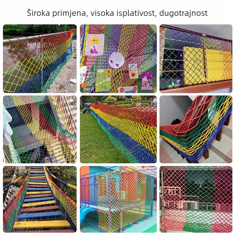 Sigurnosna zaštitna mreža za stepenice i balkone; ograda za turistička mjesta; ograda otvorenih parkova