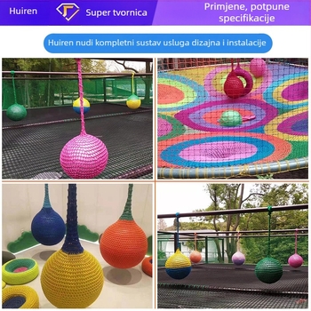 Uže mrežasta viseća ljuljačka s loptom — vanjski dječji igralište, senzorna integracija i tjelesni razvoj