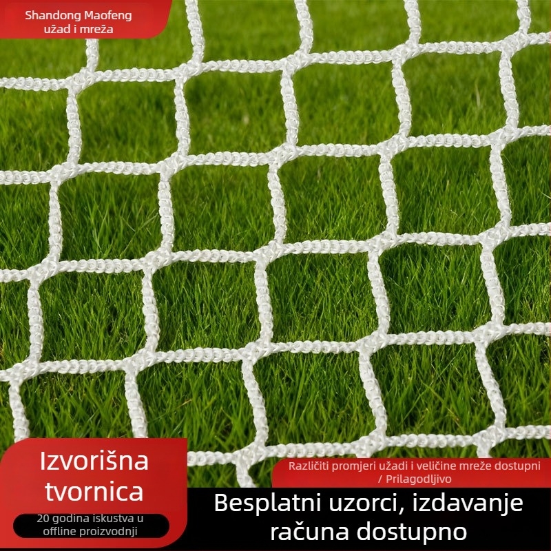 Poliesterska mreža bez čvorova za nogometna i golf polja, ograda s četiri kuta i zaštitna mreža za stepenice