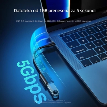 Green Alliance OTG adapter USB-C na USB 3.0 ženski port, OTG podatkovni kabel za telefon i računalo