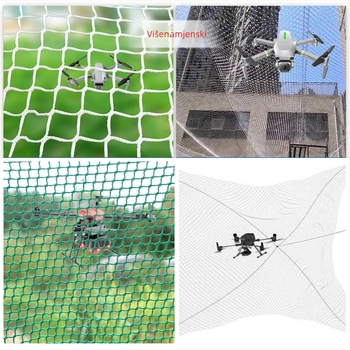 Mreža za presretanje dronova, zaštitna mreža, mreža protiv sudara s užetom, mreža protiv pada, za zračnu luku
