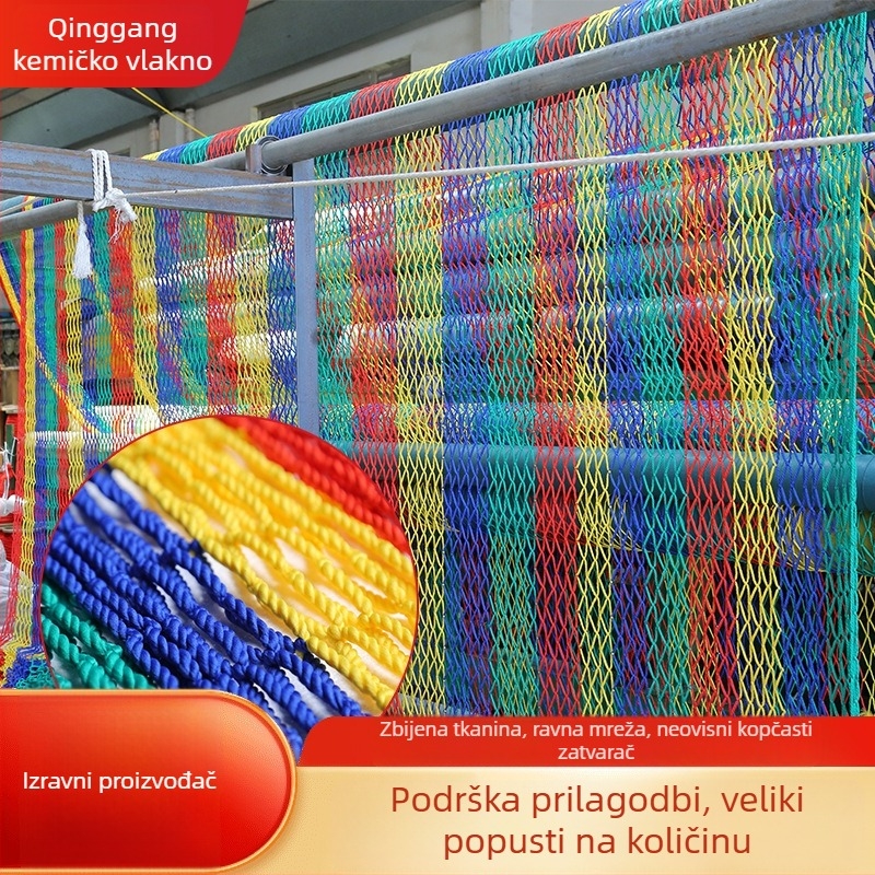 Sigurnosna mreža protiv pada – za atrakcije, zabavne parkove, trgovačke centre, stepenice i balkone – prilagodljivo.