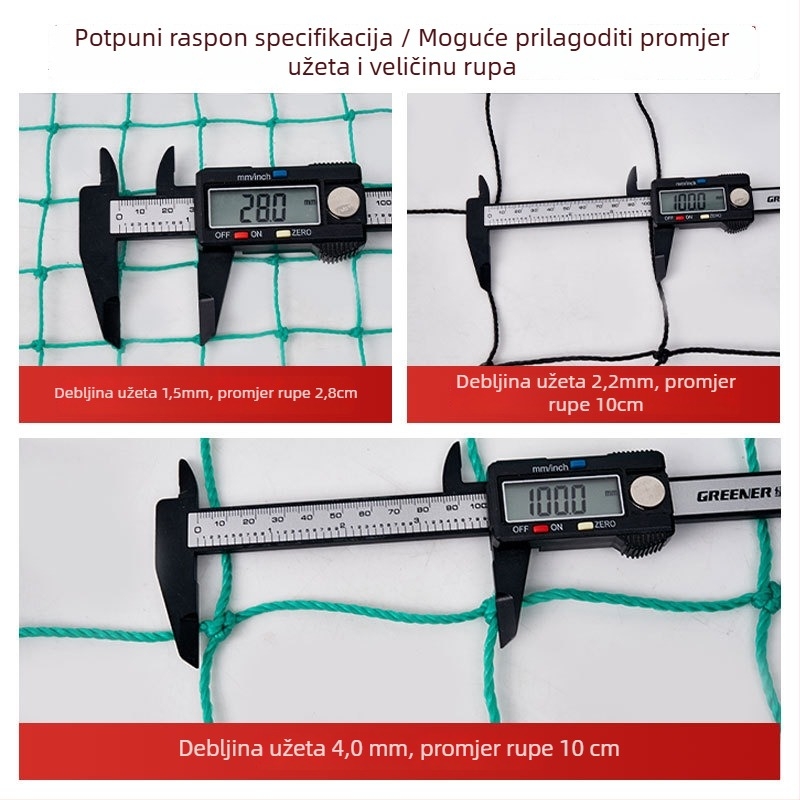 Polietilen mreža za perimetar baseball terena, zaštitne mreže za razne objekte, izolacijske stropne mreže, mreže za golf teren — Maofeng
