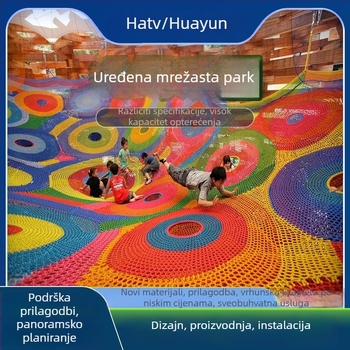 Vanjska džungla magična mreža trampolin — najlon užad, penjačka mreža, velika nestandardna mreža za proširenje, prilagodljivo