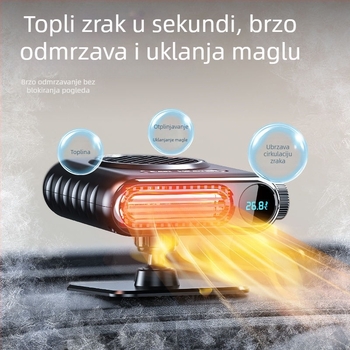 Automobilski grijač s V-Speed brzog zagrijavanjem i defogiranjem, 150W, ABS, modeli S108/S107