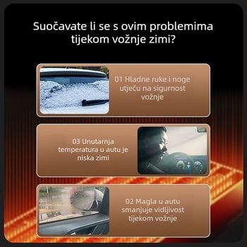 Automobilski grijač s V-Speed brzog zagrijavanjem i defogiranjem, 150W, ABS, modeli S108/S107