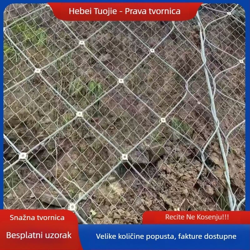 Aktivna mreža zaštite nagiba, model Active Slope Protection Net, materijal: čelični sajl, funkcija: zaštita nagiba