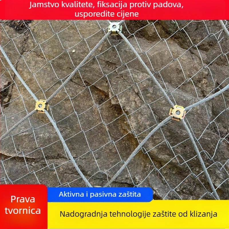 Aktivna mreža zaštite nagiba, model Active Slope Protection Net, materijal: čelični sajl, funkcija: zaštita nagiba
