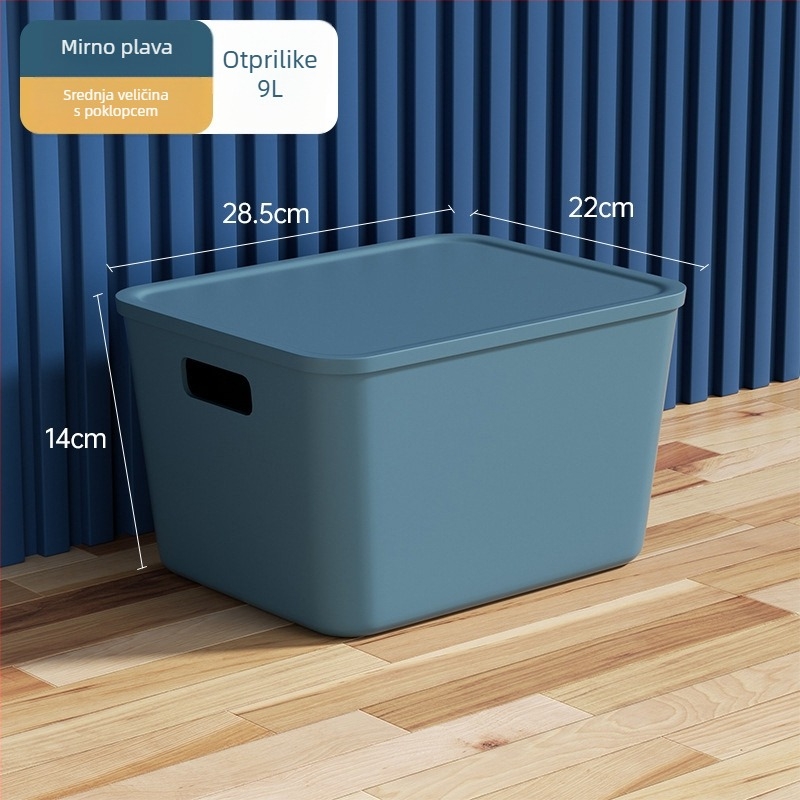 Desktop kutija za skladištenje s poklopcem — PP plast, 80–99% novi materijal, višestruki organizator za grickalice, odjeću, igračke i kozmetiku