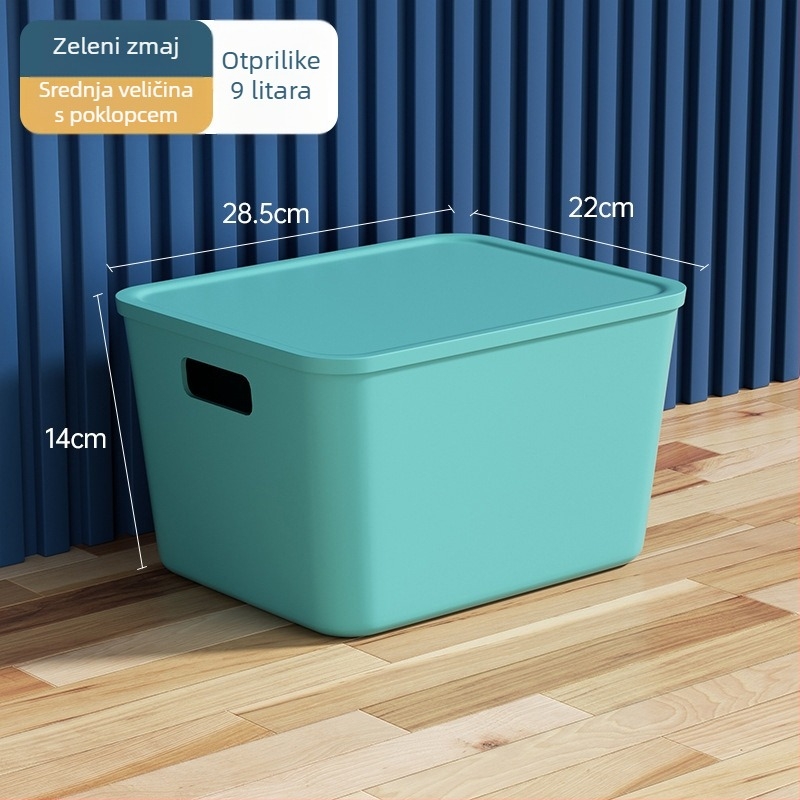 Desktop kutija za skladištenje s poklopcem — PP plast, 80–99% novi materijal, višestruki organizator za grickalice, odjeću, igračke i kozmetiku