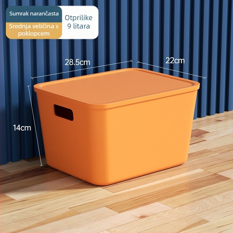 Desktop kutija za skladištenje s poklopcem — PP plast, 80–99% novi materijal, višestruki organizator za grickalice, odjeću, igračke i kozmetiku