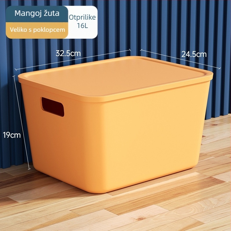 Desktop kutija za skladištenje s poklopcem — PP plast, 80–99% novi materijal, višestruki organizator za grickalice, odjeću, igračke i kozmetiku