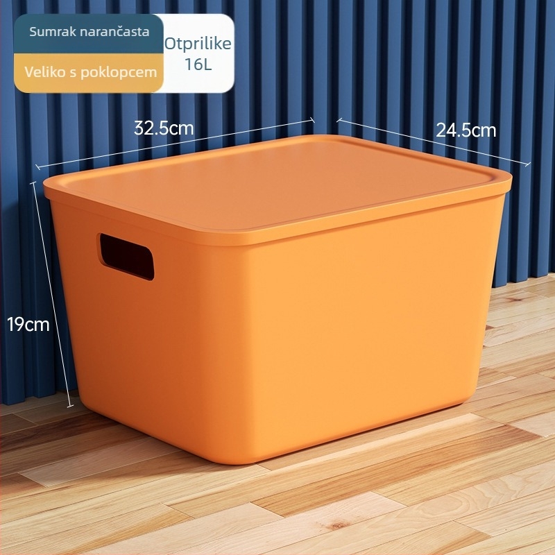 Desktop kutija za skladištenje s poklopcem — PP plast, 80–99% novi materijal, višestruki organizator za grickalice, odjeću, igračke i kozmetiku