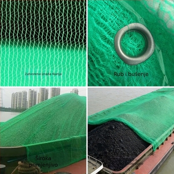 Poliesterska mreža za zatvaranje brodova i vozila, gusta zaštitna mreža za skladišta ugljena i pijeska, anti-starenje