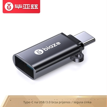 Type-C OTG USB 3.0 adapter za Android telefone s USB-A priključkom, podržava USB flash pogone, vanjske diskove i čitače kartica, model A24 P73