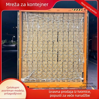 Kontejnerska mreža za teret - tip mreže, poliester, 6 mm uže, nosivost 300 kg