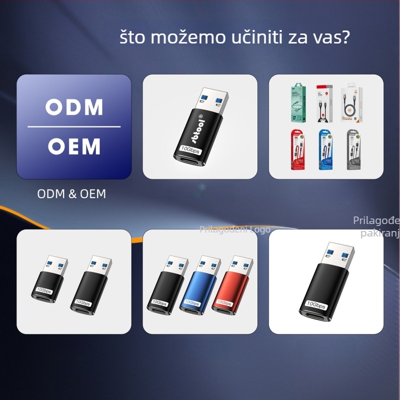 USB 3.2 Type-C OTG adapter, USB-C na Type-C, aluminijska legura, QS-009, 10Gbps