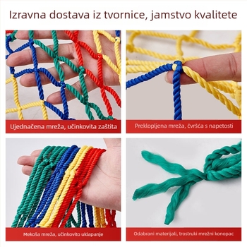 Maofeng najlonska sigurnosna mreža za vrtić i stepenice – zaštita od pada, mreža za penjanje i ograda