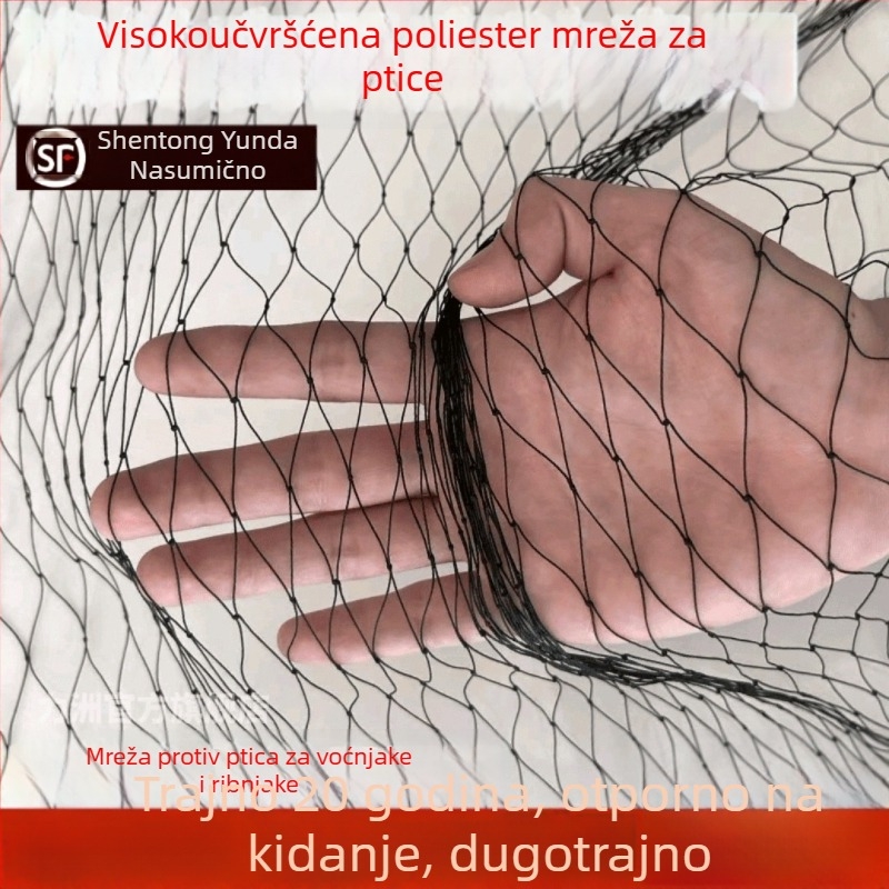 Zaštitna mreža protiv ptica za plastenike i poljoprivredne površine – najlon, model 3, izdržljivost 5000