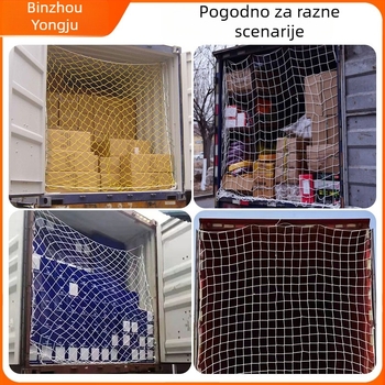 Mreža za teretno vozilo — mreža od užeta, zaštita od pada, veličina oka 3–20 cm, prilagodljiva