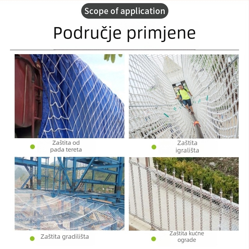 Nylon zaštitna mreža za kontejnere, zaštita od pada, za 20ft i 40ft visokokubične kontejnere