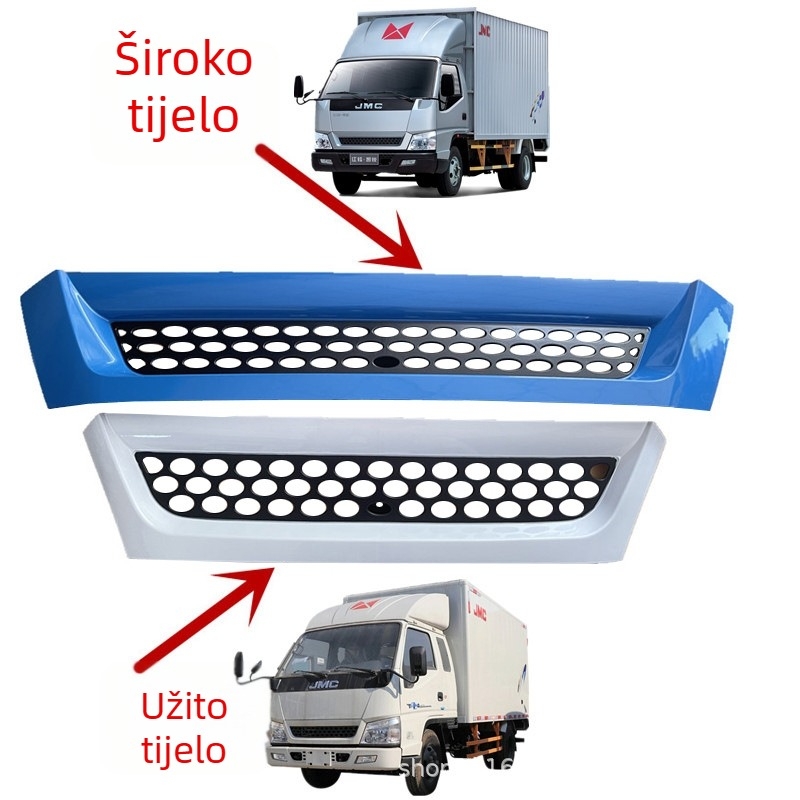 Dekorativna prednja rešetka za Xinshunda Kaiyun kamione (ABS plastika; montaža na branik; kompatibilno s Jiangling; dodatak 00150)