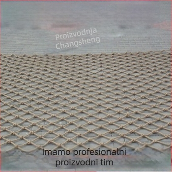 Dekorativna mreža od konopljinog konca za strop i ogradu, nosivost 100 kg, debljina konopljinog konca 3–20 mm i veličine mreže 4–15 cm, pogodna za dekoraciju, strop i zaštitu.