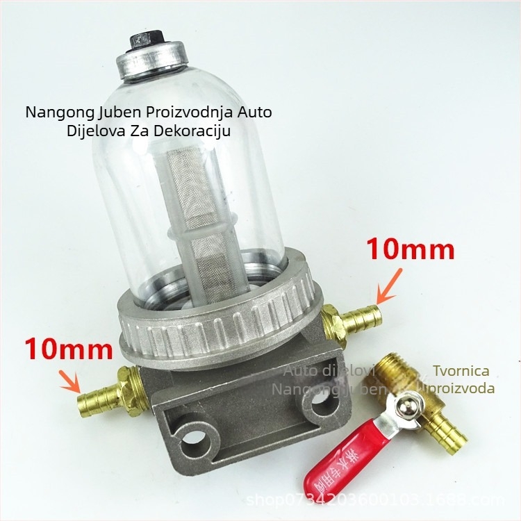 Poly automobilski filtr za vodu za kamione s aluminijskim tijelom i prozirnim 1/4-inč filtarskim šalice