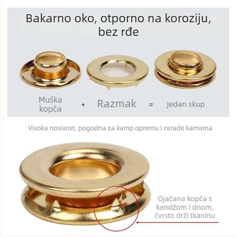 Mosazna spona za oči s kandžom, okruglog oblika, marka Rebecca, kompatibilno s 35028849740