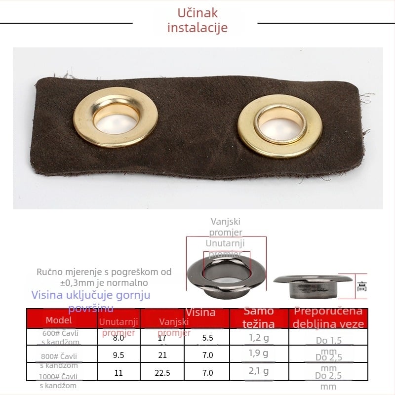 Mosazna spona za oči s kandžom, okruglog oblika, marka Rebecca, kompatibilno s 35028849740