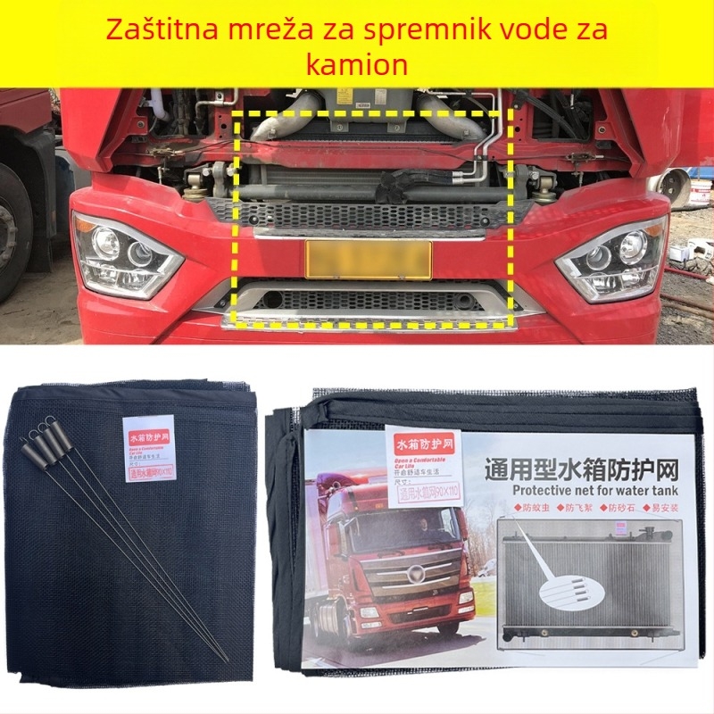 Zaštitna mreža za radijator i spremnik vode za kamione, mreža od staklene vlaknine, Kirby, kompatibilno s velikim kamionima (opći model)