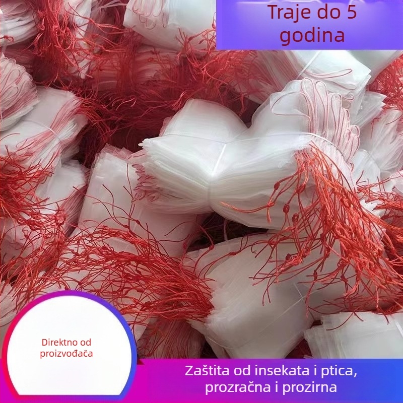 Najlon vrećica s mrežicom za zaštitu voća od insekata i ptica, prozračna mreža, pogodna za grožđe i dragon fruit