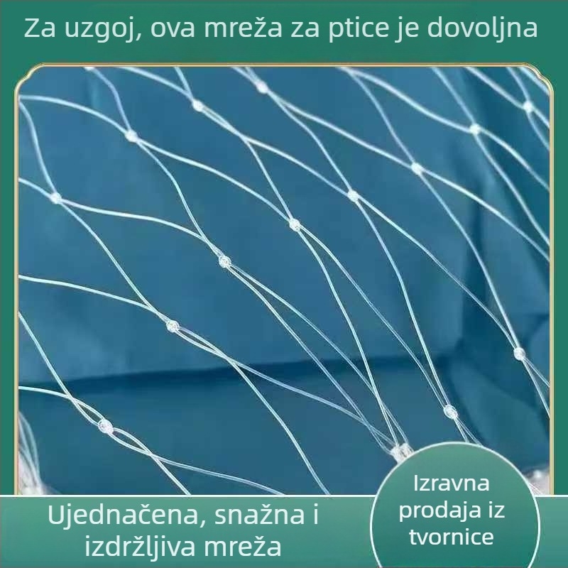 Debljena zaštitna mreža za ribnjake protiv ptica, izdržljiva najlonska mreža za uzgoj riba