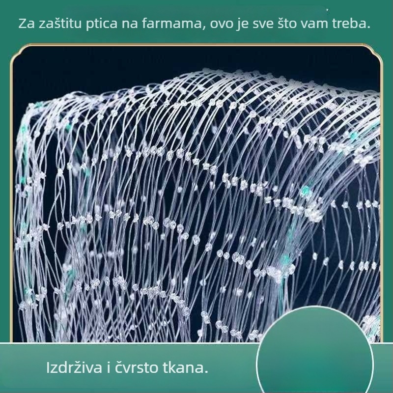 Debljena zaštitna mreža za ribnjake protiv ptica, izdržljiva najlonska mreža za uzgoj riba