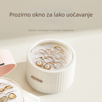 Prijenosna kutija za nakit od PP plastike, sklopiva s poklopcem, kapacitet 1 L, otporna na prašinu