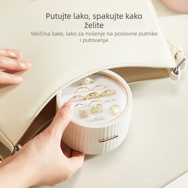 Prijenosna kutija za nakit od PP plastike, sklopiva s poklopcem, kapacitet 1 L, otporna na prašinu