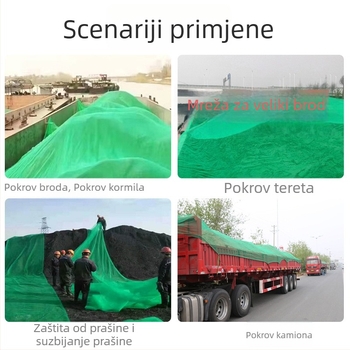 Poliesterska cerada za kamion s mrežom za zaštitu od prašine za ugljen, pijesak i blato, otporna na vjetar