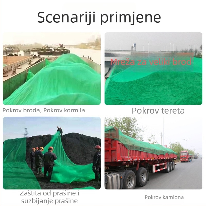 Poliesterska cerada za kamion s mrežom za zaštitu od prašine za ugljen, pijesak i blato, otporna na vjetar