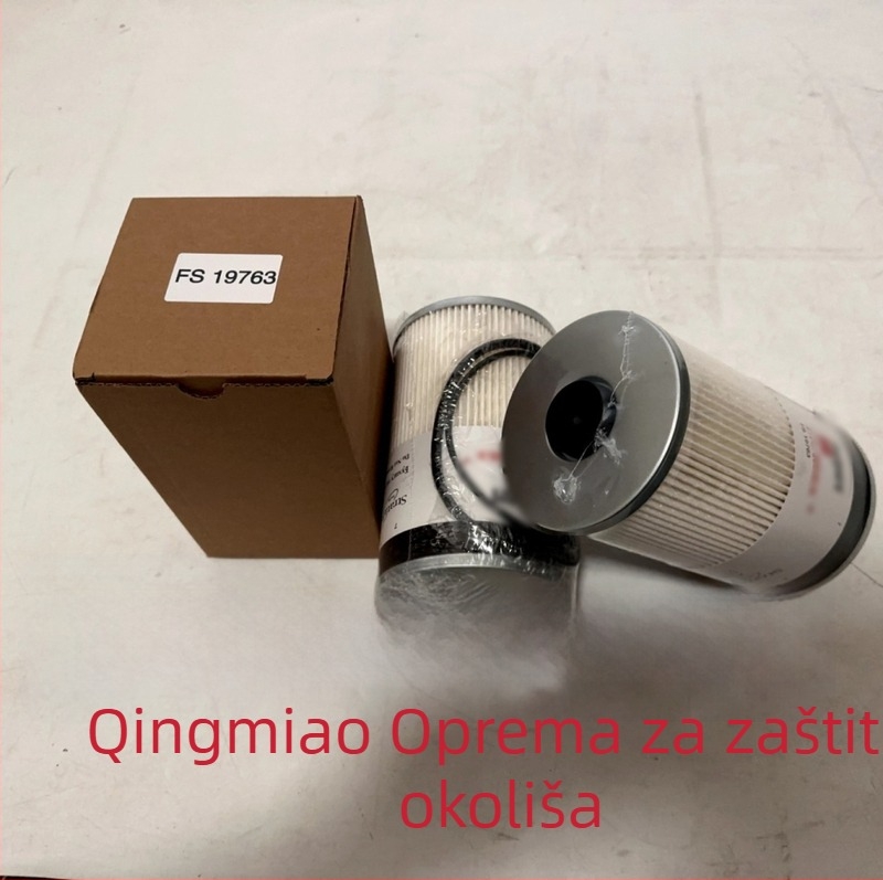 Fs19763 Diesel filter za teška vozila i bagere – poliester mreža, navijeni filter element, odvajanje ulja i vode, građevinski strojevi