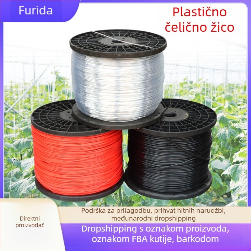 PET plastično-čelična žica za plastenike, Furui Da – za uzgoj u plastenicima, zaštitnu mrežu i uzgoj živine; ekskluzivni izvor prekogranične isporuke