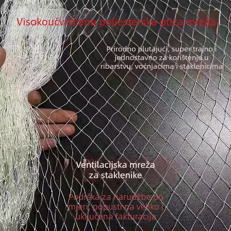 Ojačana najlonska zaštitna mreža protiv ptica, za poljoprivredu i upotrebu na aerodromima